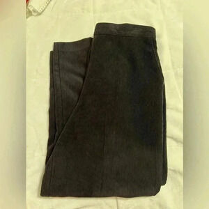 Women’s Size 16 Petite Black Corduroy Alfred Dunner Pull on Pants